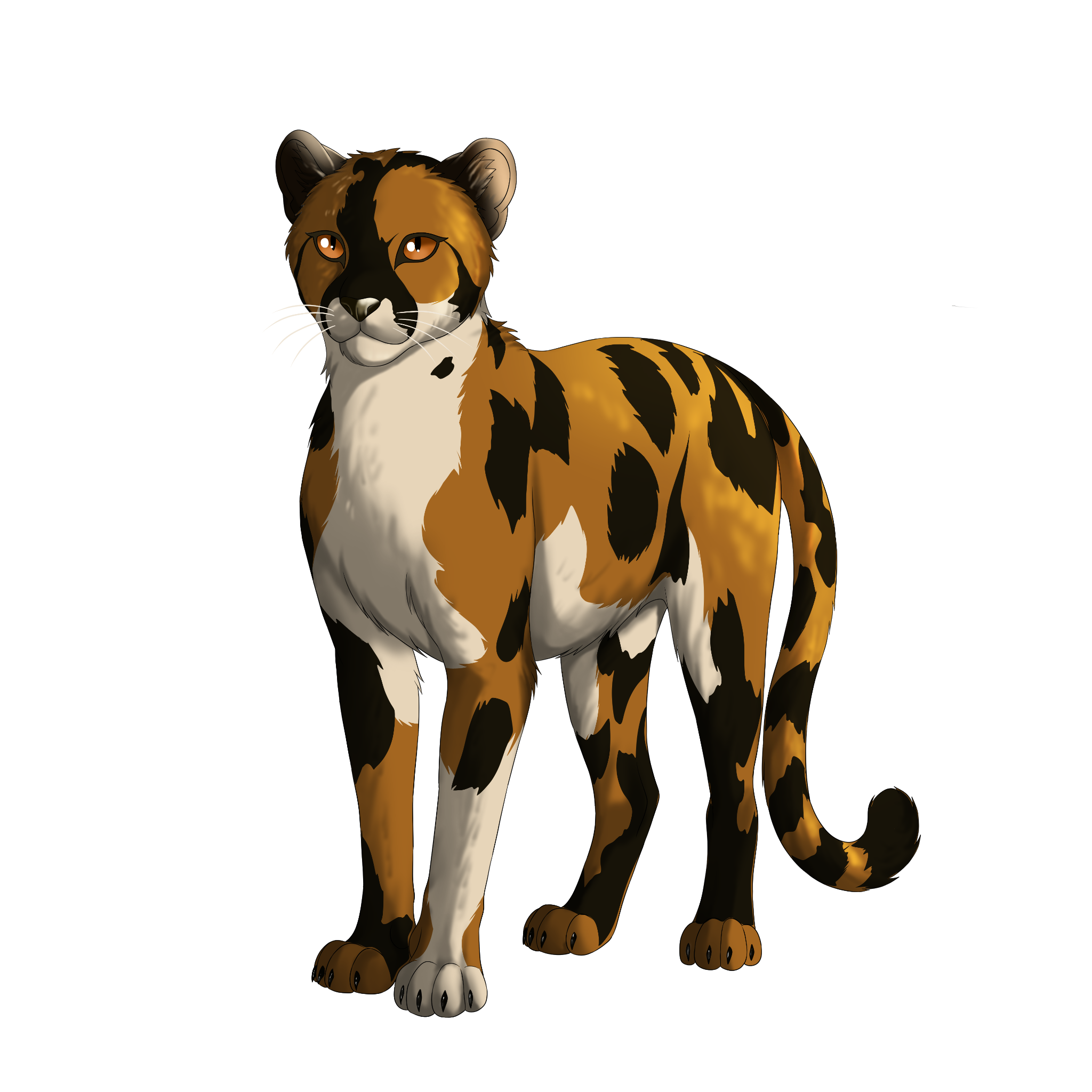 Paint the calico cheetah